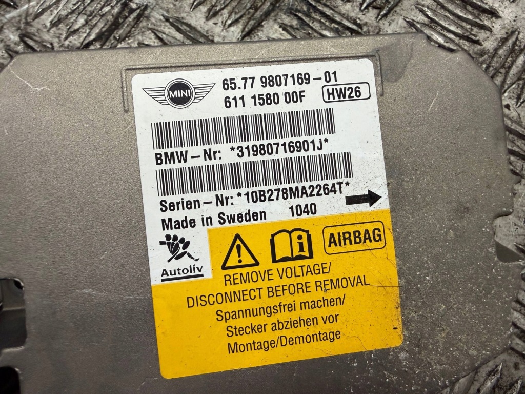 Модуль датчик подушка безпеки mini countryman r60 9807169 Доставка