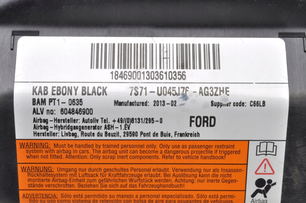 фото №7, Ford mondeo mk4 lift подушка безопасности подушка коленная 7s71-u045j76-ag3zhe