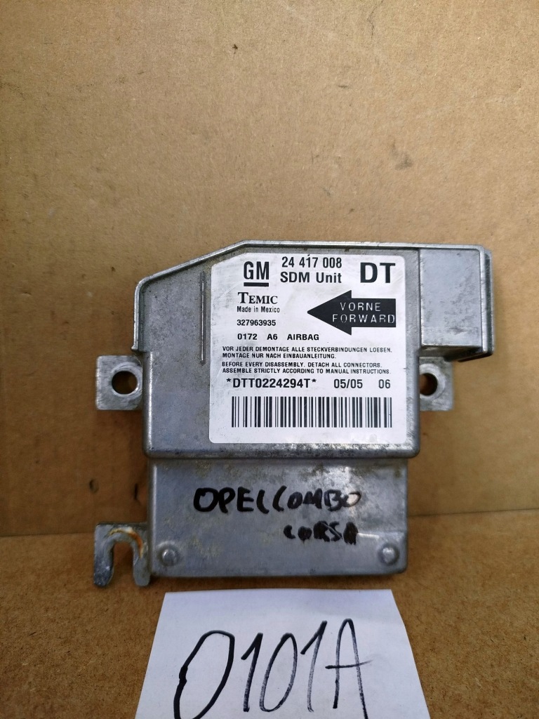фото №1, Модуль подушок повітряних opel combo 24417008
