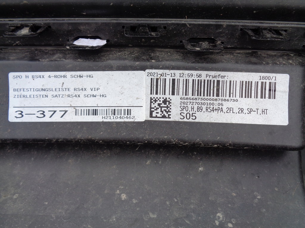 фото №5, Диффузор бампер audi rs4 b9 8w0 kompletny ideał оригинал