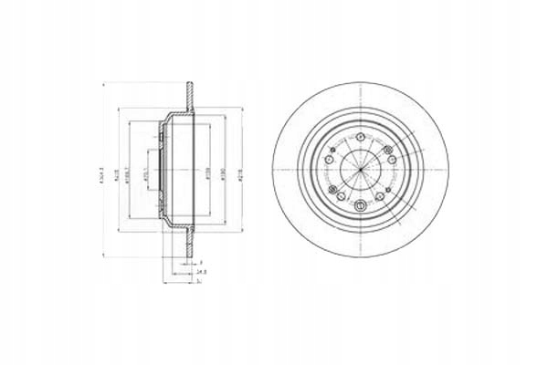 фото №1, Delphi тормозные диски тормозные 2szt honda accord ix accor
