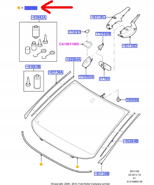 Купить Стекло передняя ford s-max mk1 2006-15