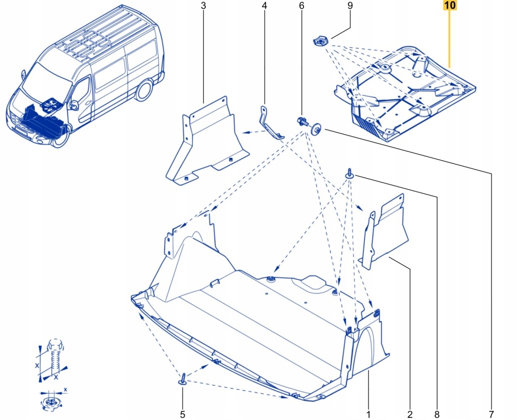 фото №12, Защита бака adblue renault master iii lift opel movano b nissan nv400