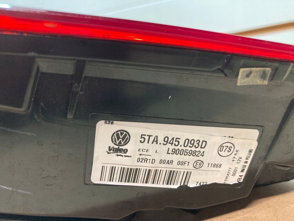 фото №7, Лампа левая задняя w крышка vw touran iii 3 5ta