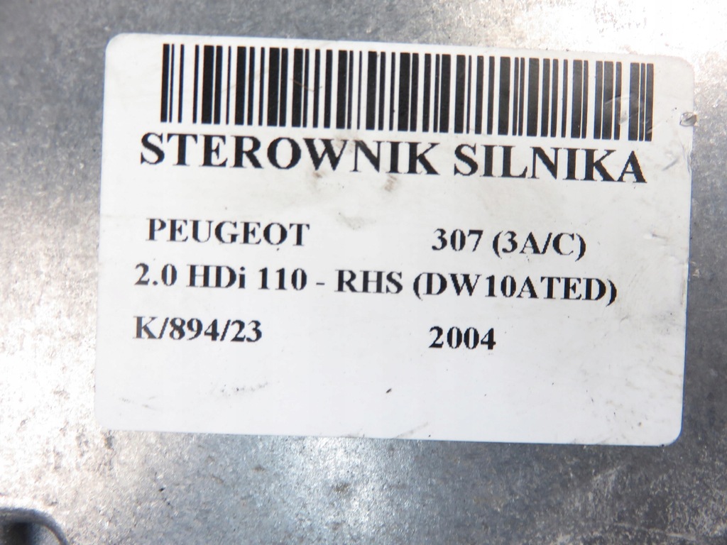 фото №8, Блок керування peugeot 307 2.0 hdi 0281011248