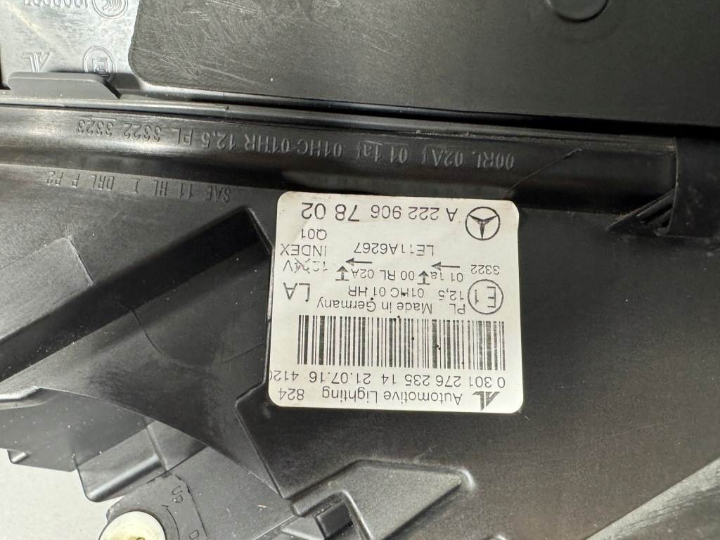 фото №4, Mercedes s-klasa w222 led performance лампа ліва перед фара eur kpl