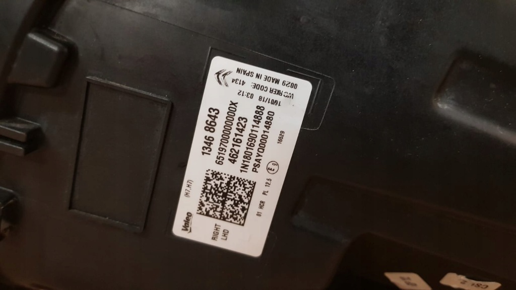 фото №5, Citroen c3 aircross 13466843 лампа правый перед передняя