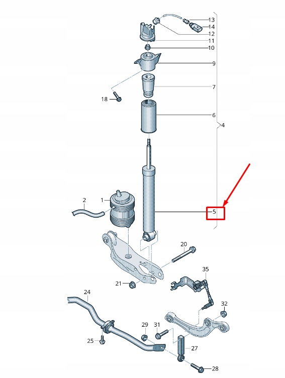 Купити Audi q7 4m задній ліва gas shock абсорбер 4m0616031ag