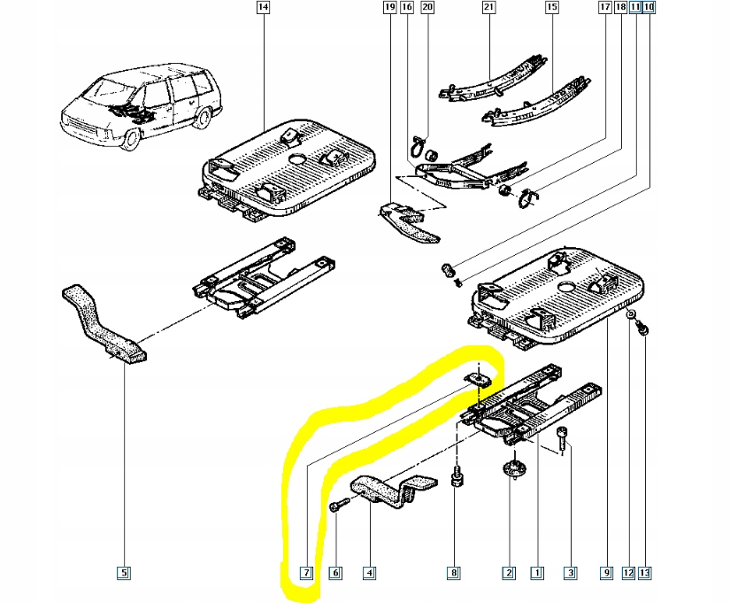 фото №13, Підкладка рами сидіння renault espace i 6025002007