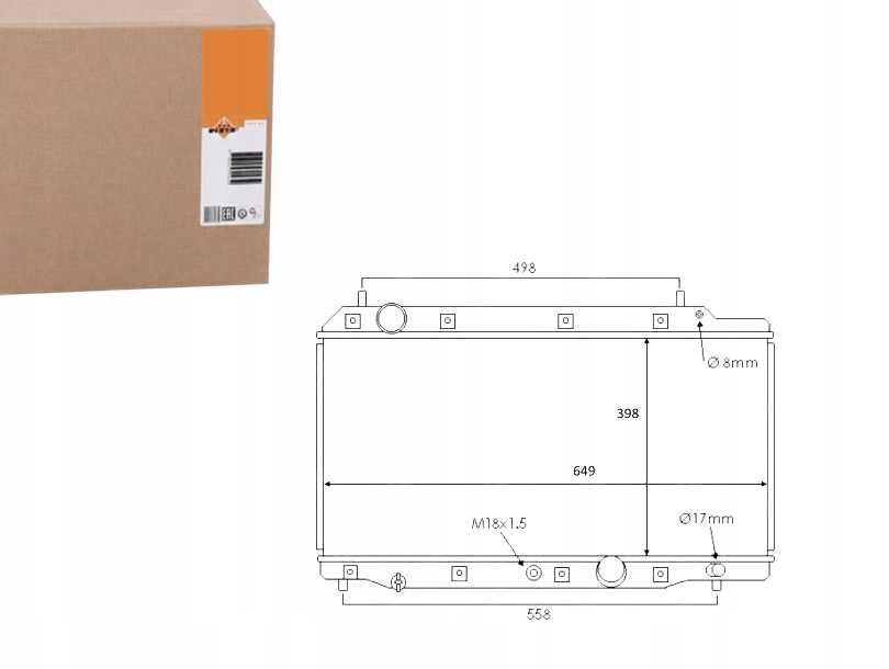 фото №1, Nrf 58383 радіатор, система охолодження двигуна