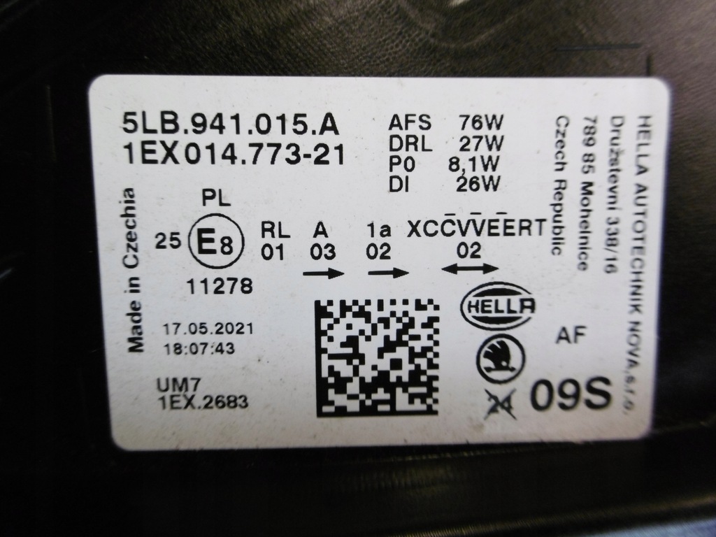 фото №11, Skoda enyaq 5lb full led лампа передня ліва