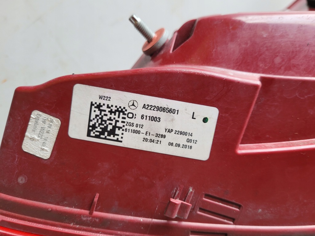 фото №9, Mercedes s w222 s550 лампа задняя задняя левая a2229065601 usa ładna
