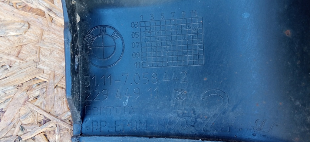 фото №9, Bmw 1 e81 e87 04- накладка нижняя спойлер накладка-спойлер бампера перед 51117058442