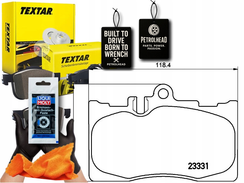 фото №1, Тормозные колодки тормозные lexus перед ls 430 00-06 textar #petrolhead pro+ kit3