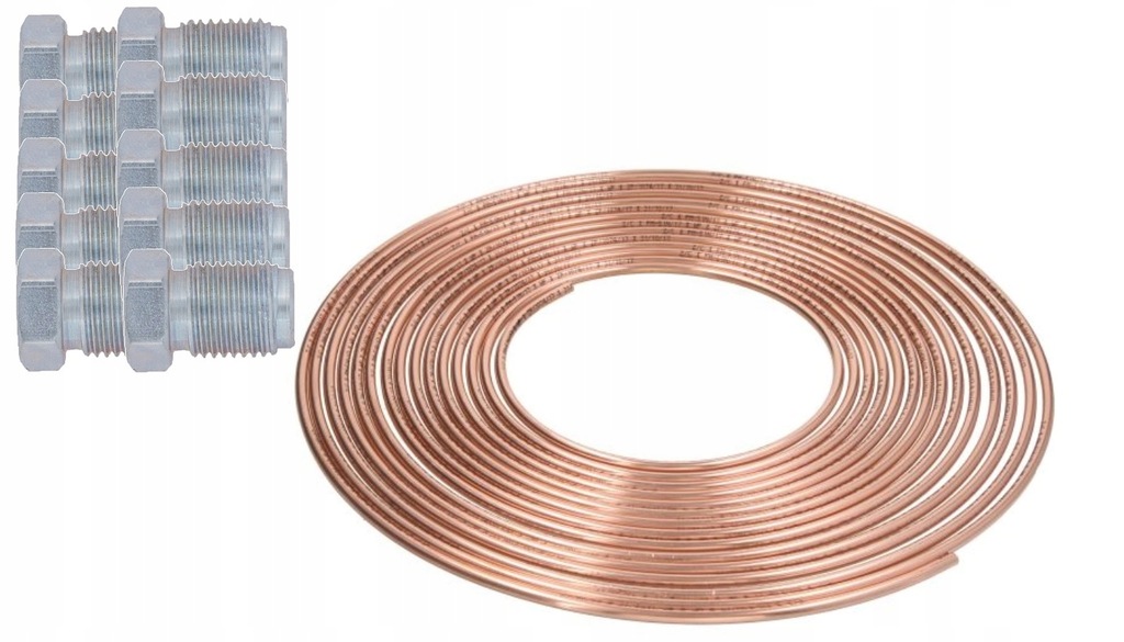 фото №1, 10x наконечник трубка + 10m шланг гальмівний 4,75