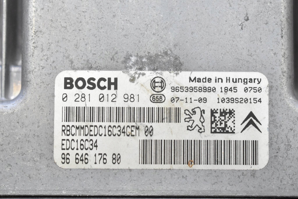 фото №7, Бортовой компьютер блок управления двигателя 9664617680 citroen c4 picasso 1 i 1.6 hdi 109 km