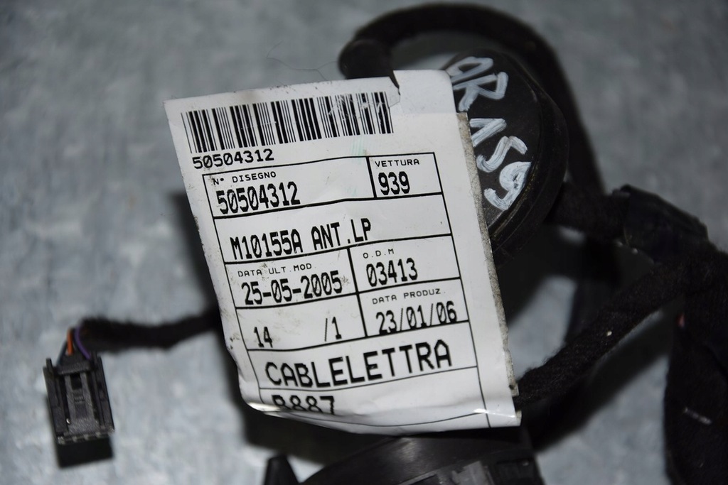 фото №3, Alfa romeo 159 джгут двері правий перед 50504312