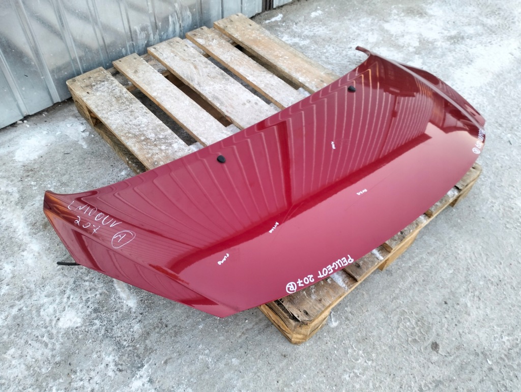 фото №4, Капот peugeot 207 оригинал лак kjcd