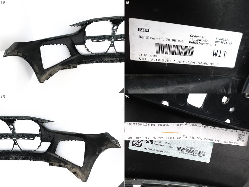 фото №14, Bmw 4 i4 g26 bev gran coupe m-pakiet msp 21- бампер бампер перед pdc