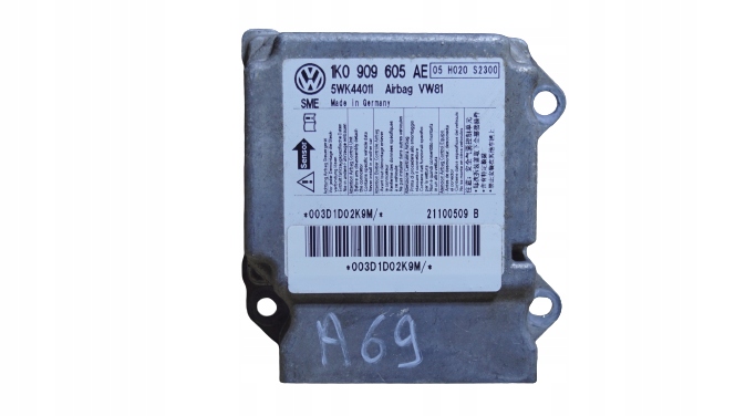 фото №1, Датчик модуль подушка безпеки vw scirocco 1k0909605ae
