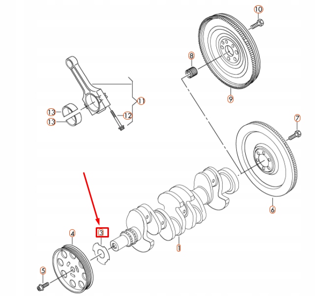 Audi a1 mk1 подкладка колеса шкивный вала коленчатого wht004724oryginalna с Разборки