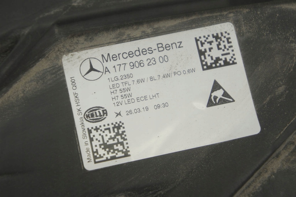 фото №9, Gm022 mercedes w177 ^ лампа фара левый перед