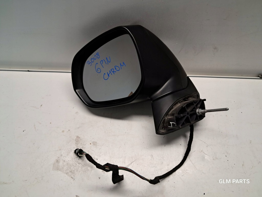 фото №1, Peugeot 3008 i ліва дзеркало 6 pin хром