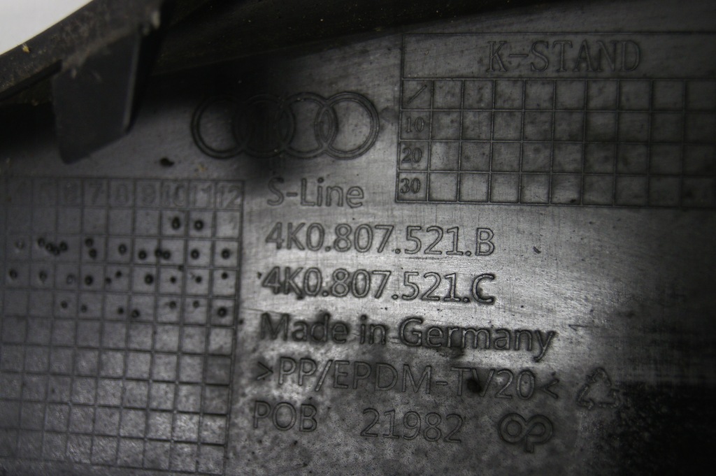 фото №10, Диффузор спойлер бампера задняя audi a6 c8 4k0807521b