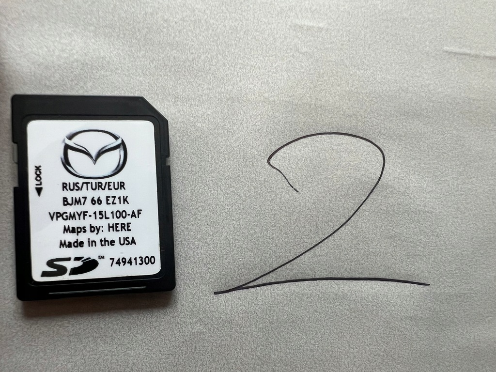 фото №1, Mazda 3 bm карта навігації карта оригінал rok 2017 bjm766ez1k