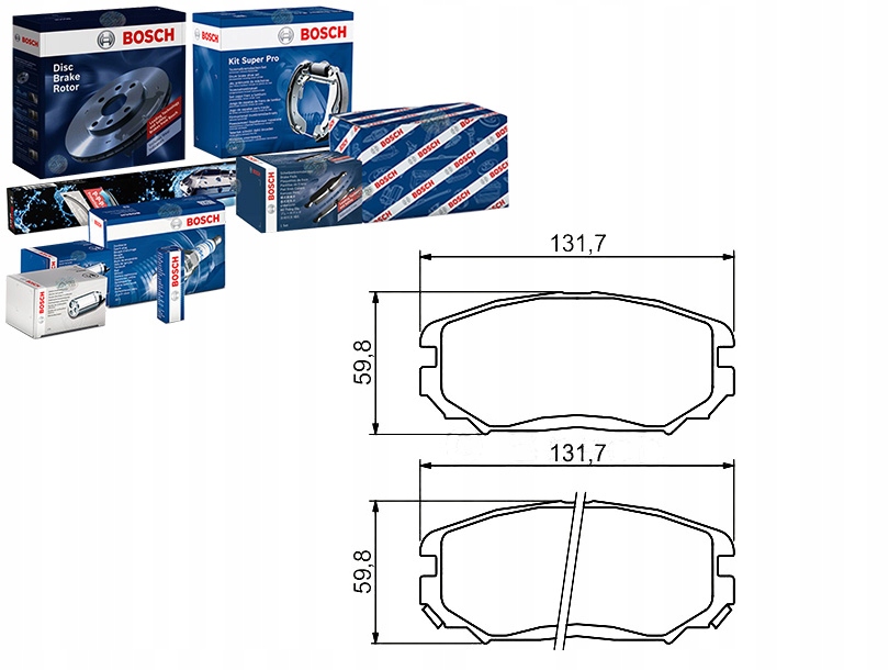 фото №1, Bosch тормозные колодки тормозные hyundai sonata v kia opirus