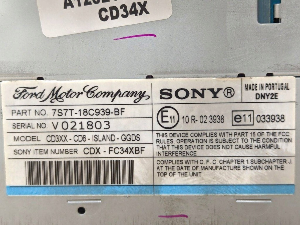 фото №6, Радио автомобильные ford mondeo 4 2008 7s7t-18c939-bf