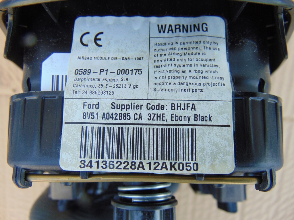 фото №16, Подушка водителя подушка безопасности ford b max fiesta mk7