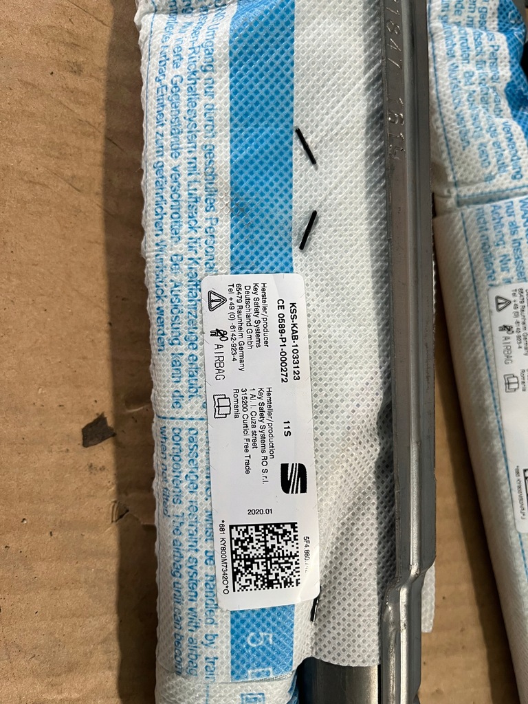 фото №8, Шторка безопасности подушка подушка безопасности левая правая seat leon iii 3 20r 5f4880742 5f4880741