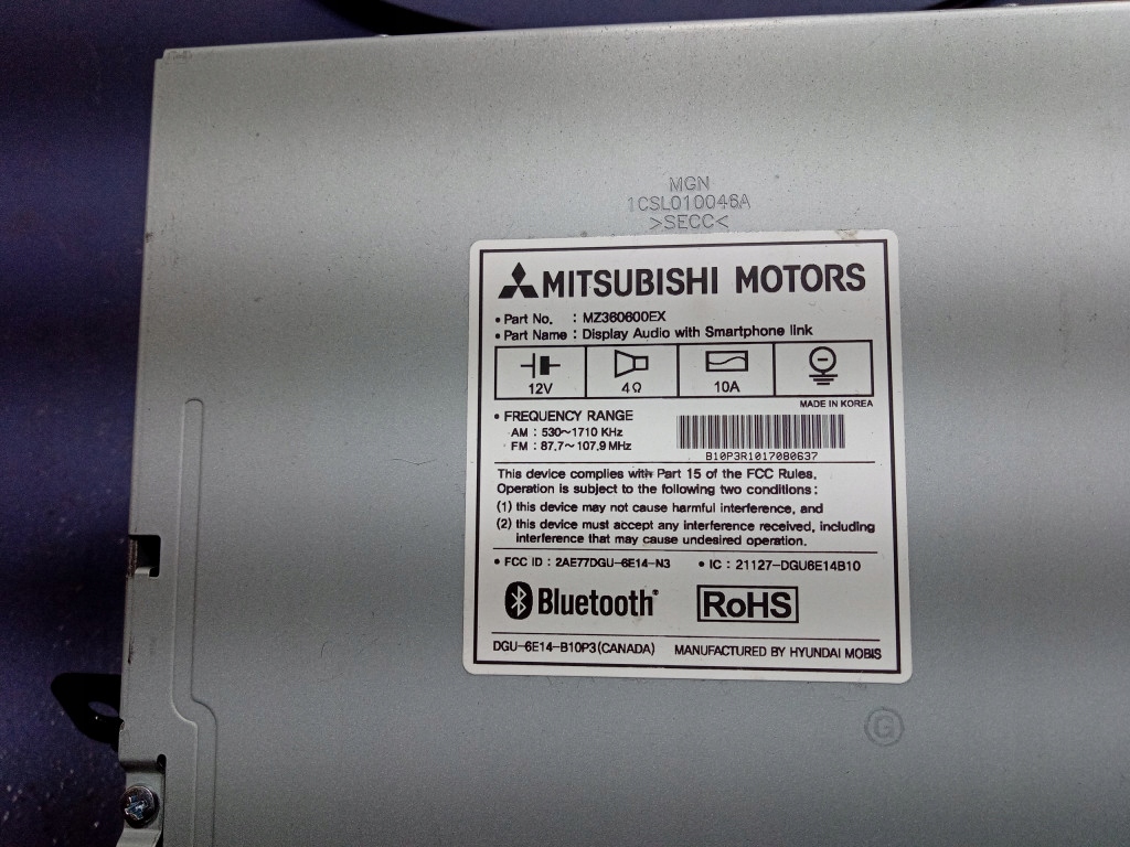 фото №7, Mitsubishi lancer viii радио навигация mz360600ex