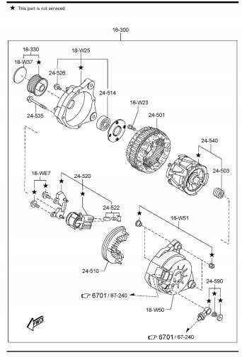 фото №1, Генератор mazda cx-9 tc 2,5l turbo новый оригинальный номер