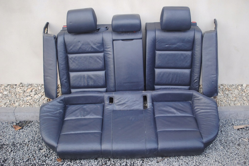 фото №11, Сиденья кожа комплект audi a6 c6 granatowe kombi