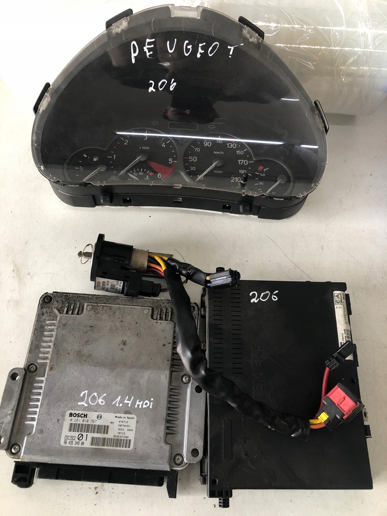 фото №1, Блок керування набір стартовий peugeot 206 0281010767