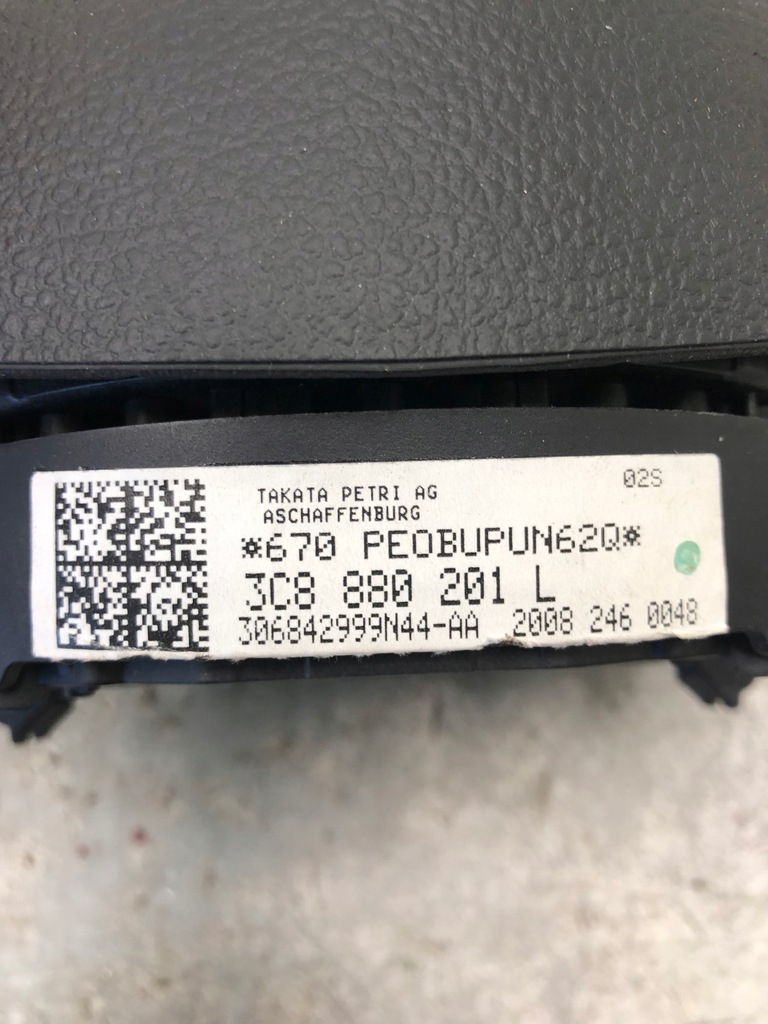 фото №6, Подушка подушка безопасности водителя vw passat b7 3c8880201l