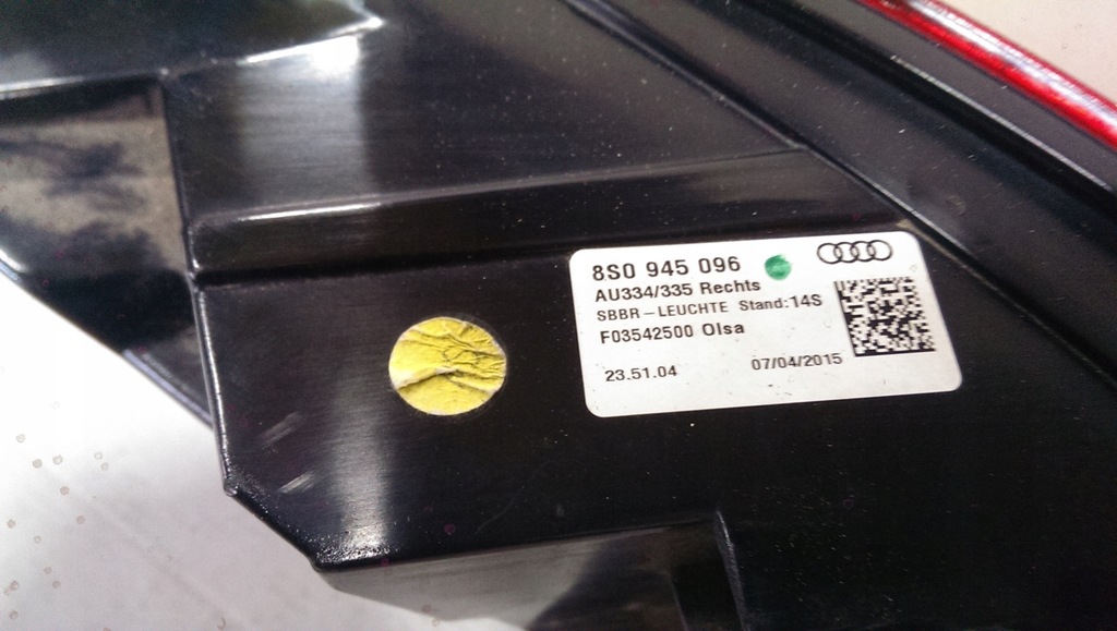 фото №6, Задня права лампа led audi tt 8s0945096 оригінал