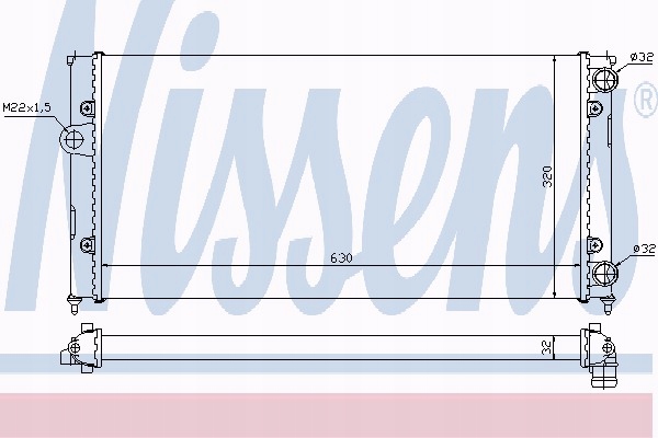 Купити Радіатор води nissens радіатор води