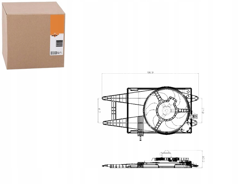 Купить Nrf вентилятор радиатора fiat punto -06 /idea 04-