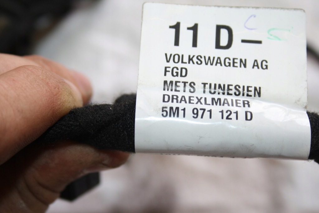 фото №15, Электропроводка дверь перед задняя vw golf v 5 plus la7w