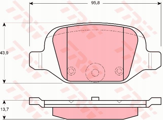 фото №1, Тормозные колодки тормозной. fiat punto 1,8 99- задняя