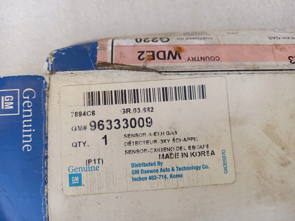 фото №4, Датчик лямбда-зонд chevrolet aveo kalos t200 1.2 8v