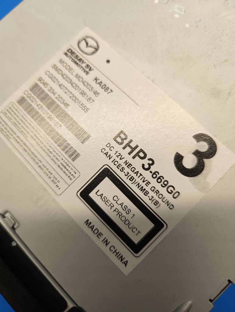 фото №5, Радио считыватель проигрыватель cd mazda 3 iii 13-19. bm bn