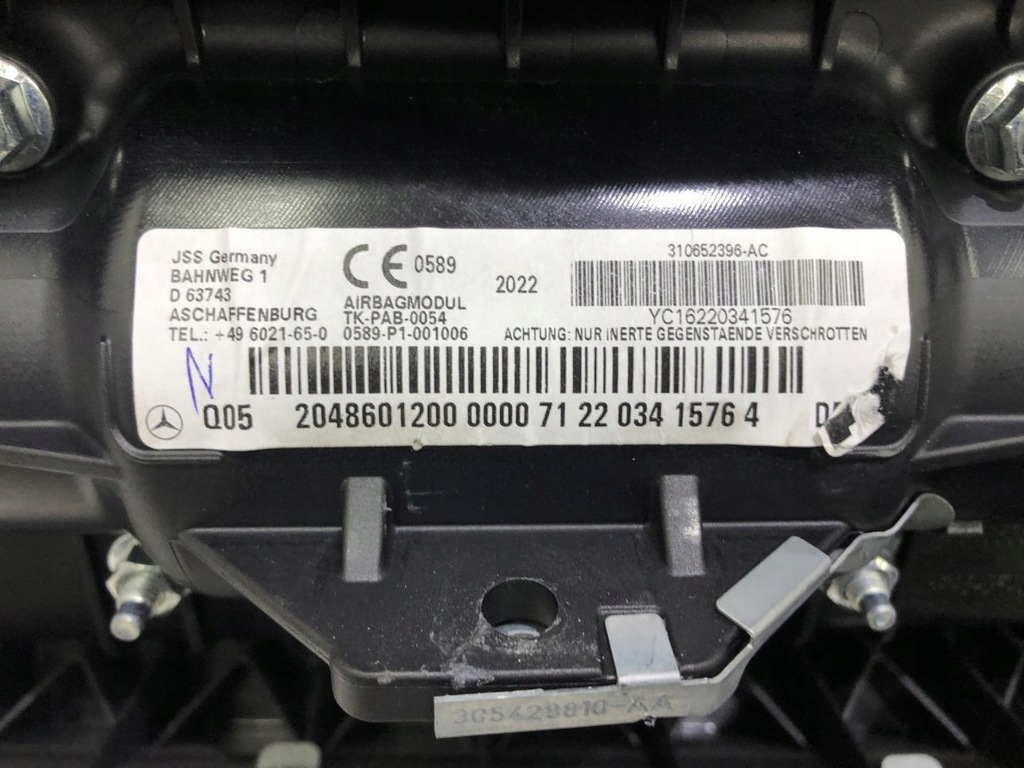 фото №15, Панель приладів панель приладів подушка безпеки ремені mercedes w204 europa