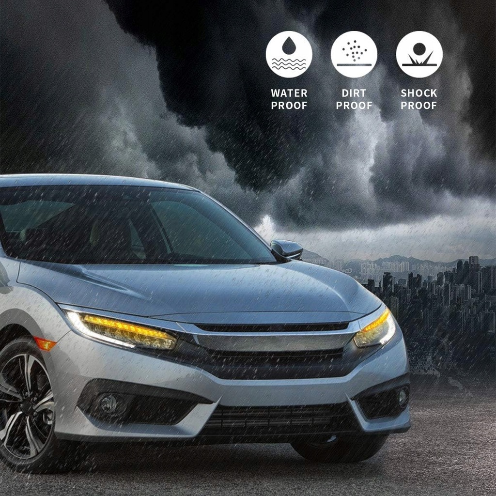 фото №13, Honda civic x 2016-2021 лампа лампы перед комплект full led drl vland europa