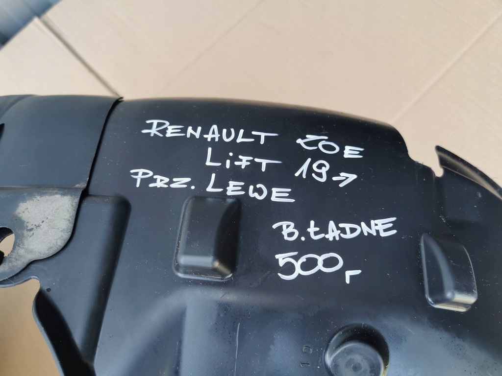 фото №12, Renault zoe lift 19- подкрылок передние левая b.ładne 638430739r 638455696r