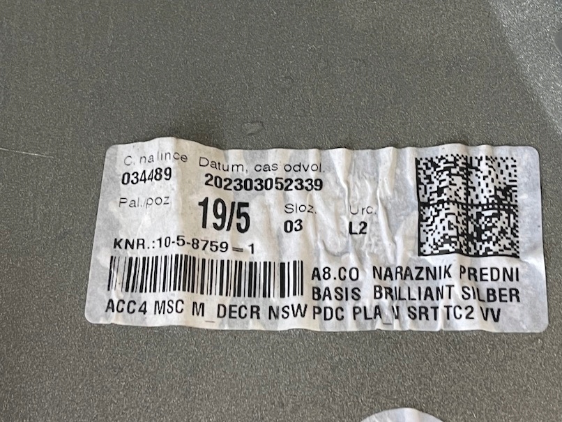 фото №7, Skoda octavia iv 5e3 бампер передний перед оригинал