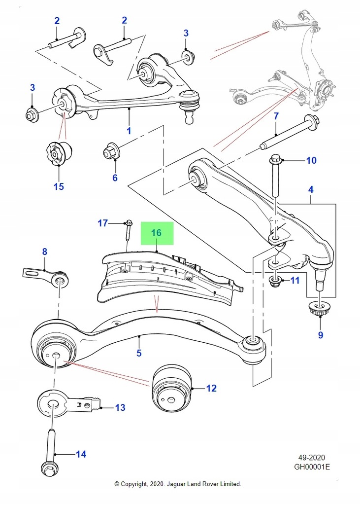 фото №8, Кронштейн рычага руля тормоза jaguar f-pace